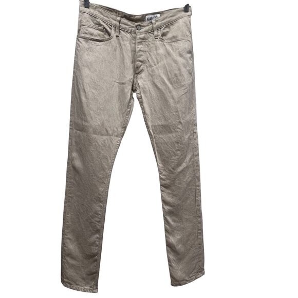 Gustin Slim Rustic Slub Linen 5 Pocket Pants, Natural, 36 - Picture 1 of 12